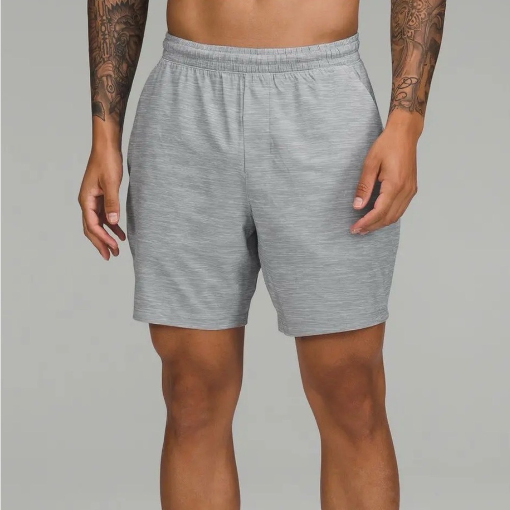 Lululemon Men’s Pace Breaker‎ Lined Shorts Gray Space Dye Size Small